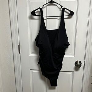 COLLEEN Lopez black one piece swim suit size 24W.